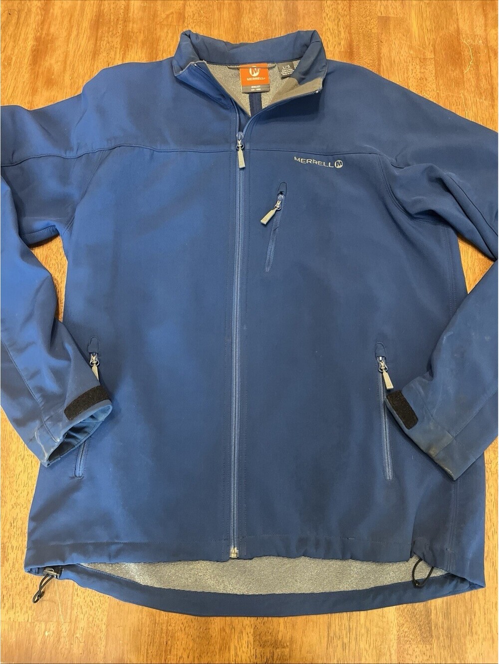 Merrell Full Zip Select Dry Wind Jacket Large Poly/Nylon-Blue